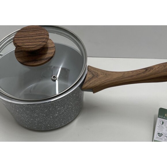 Master Class Cookware 1.5 Qt 6.5" Non-Toxic Ceramic Coated Saucepan With Lid NEW - Picture 5 of 11